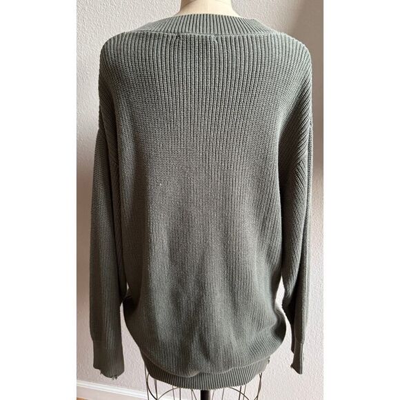 Young Fabulous‎ & Broke Long Green Cotton Sweater S/M EUC - Picture 6 of 6